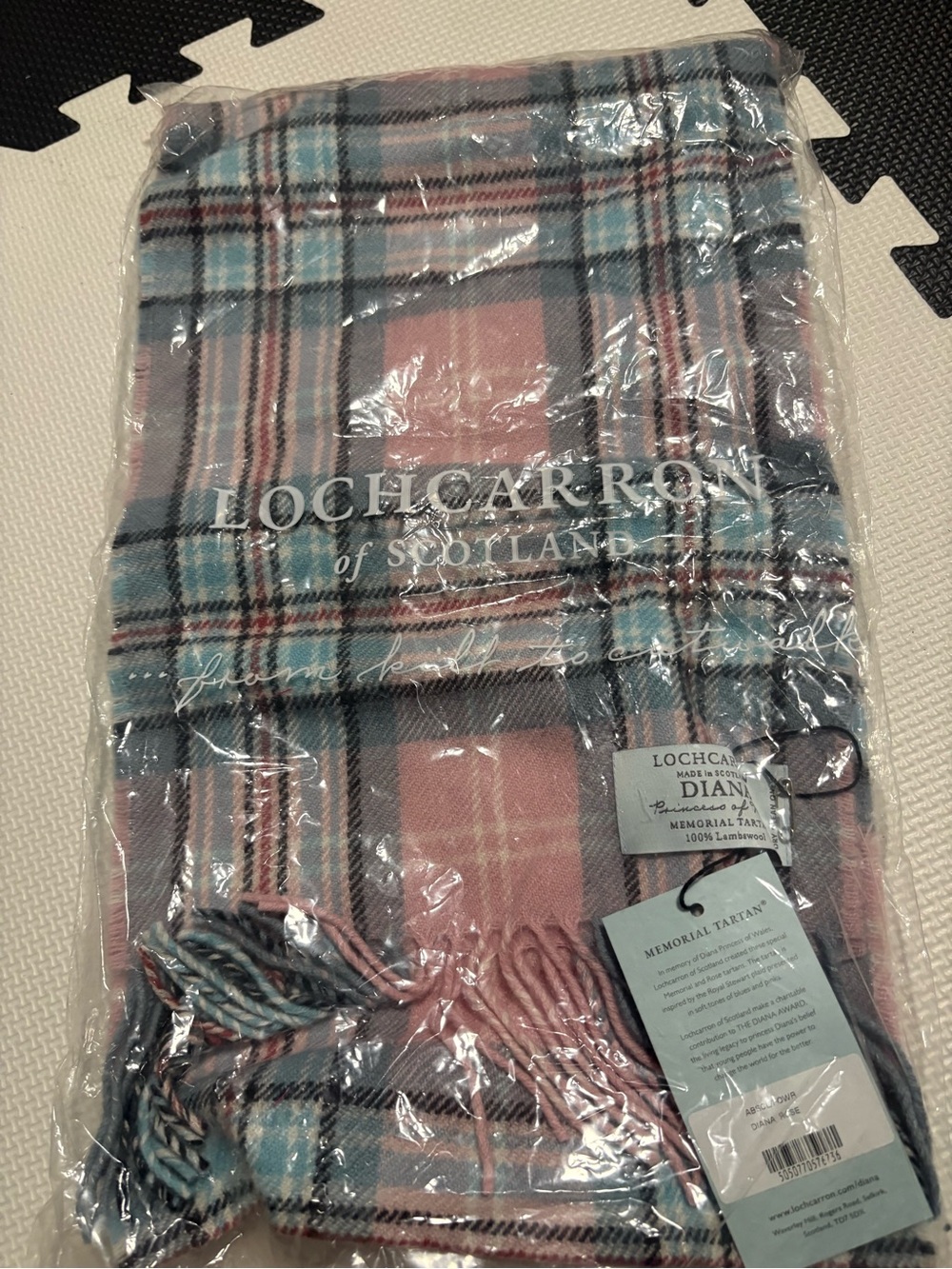 Lochcarron of Scotland pure lambswool scarf (or stole) featuring the official Di